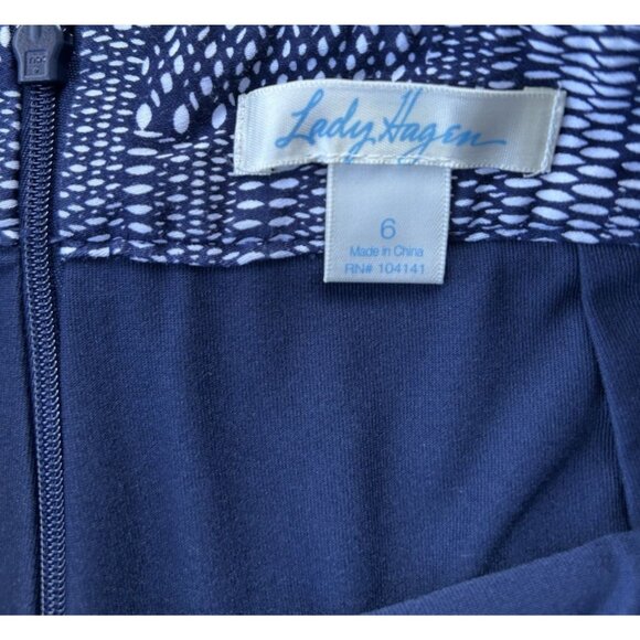 Lady Hagen Golf Skort Navy Orange Trim 16” Tennis Women's Size 6 Pockets - Picture 6 of 8